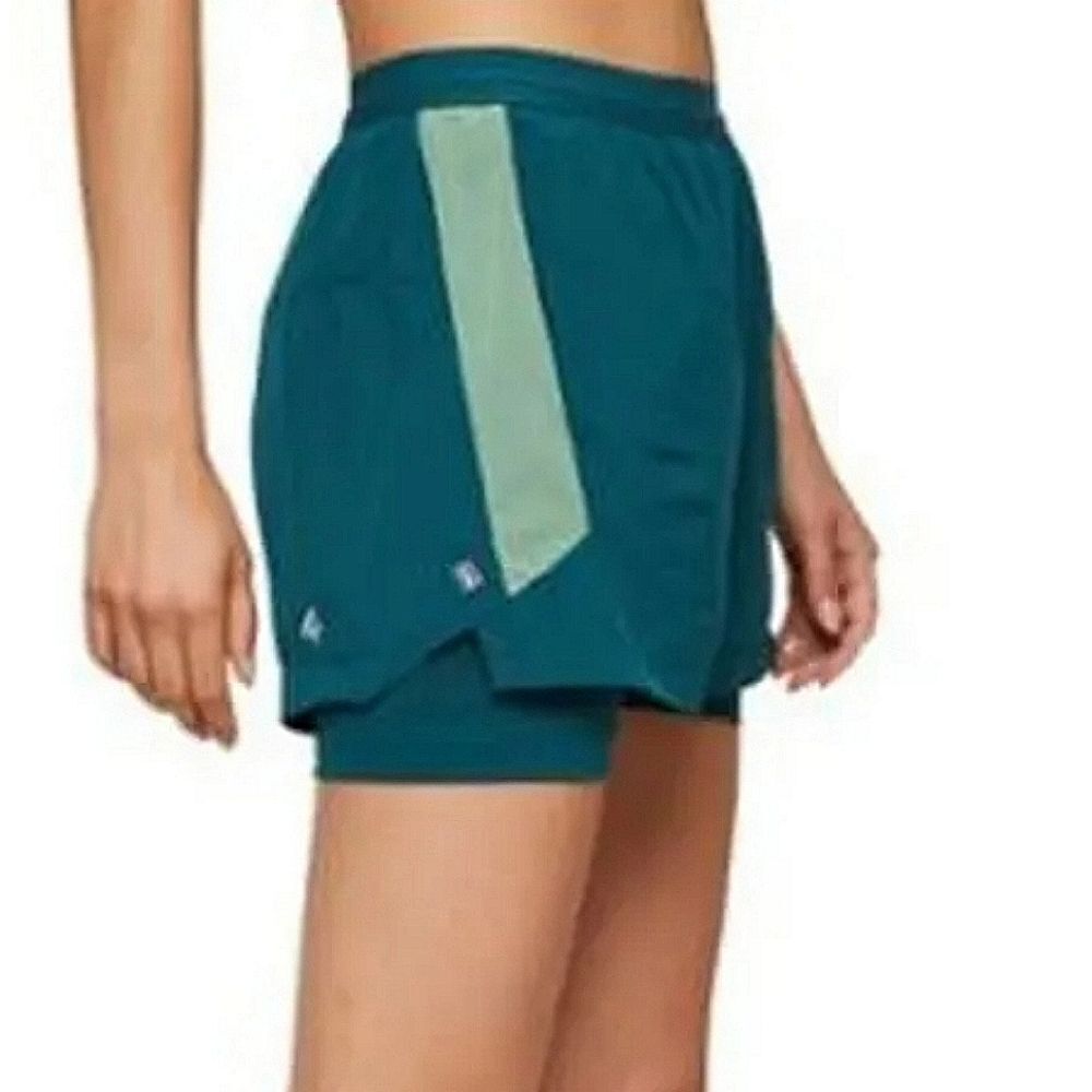 Fourlaps Women's Deep Teal and Dark Ivy Command Shorts Size Medium - Picture 2 of 12